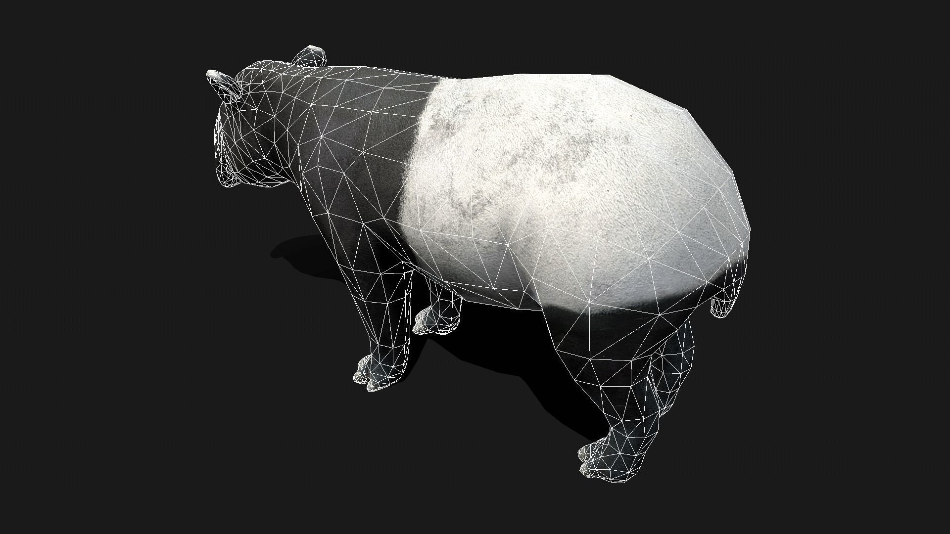 Low poly Malayan Tapir Low-poly 3D model_3