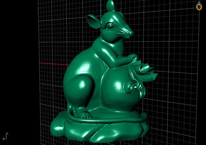 MODEL rabbit statue of rat 3D print model