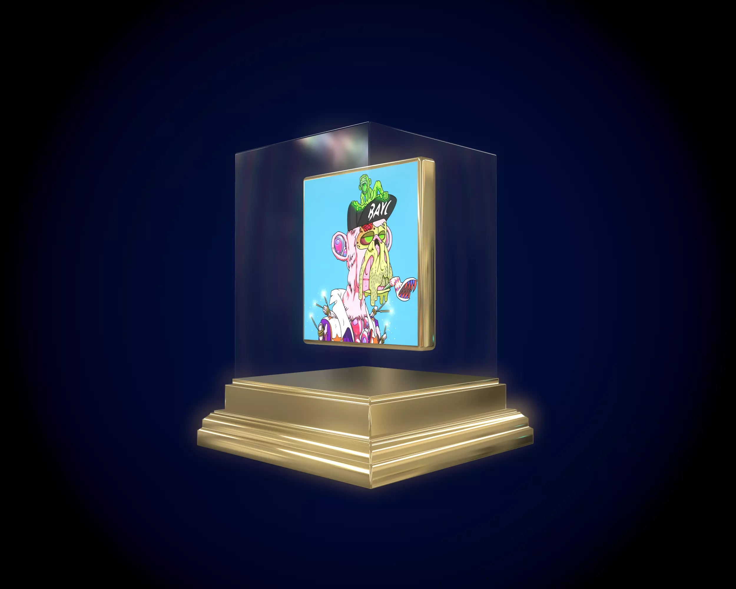 Mutant Ape 24 Gold Club Low-poly 3D model_0