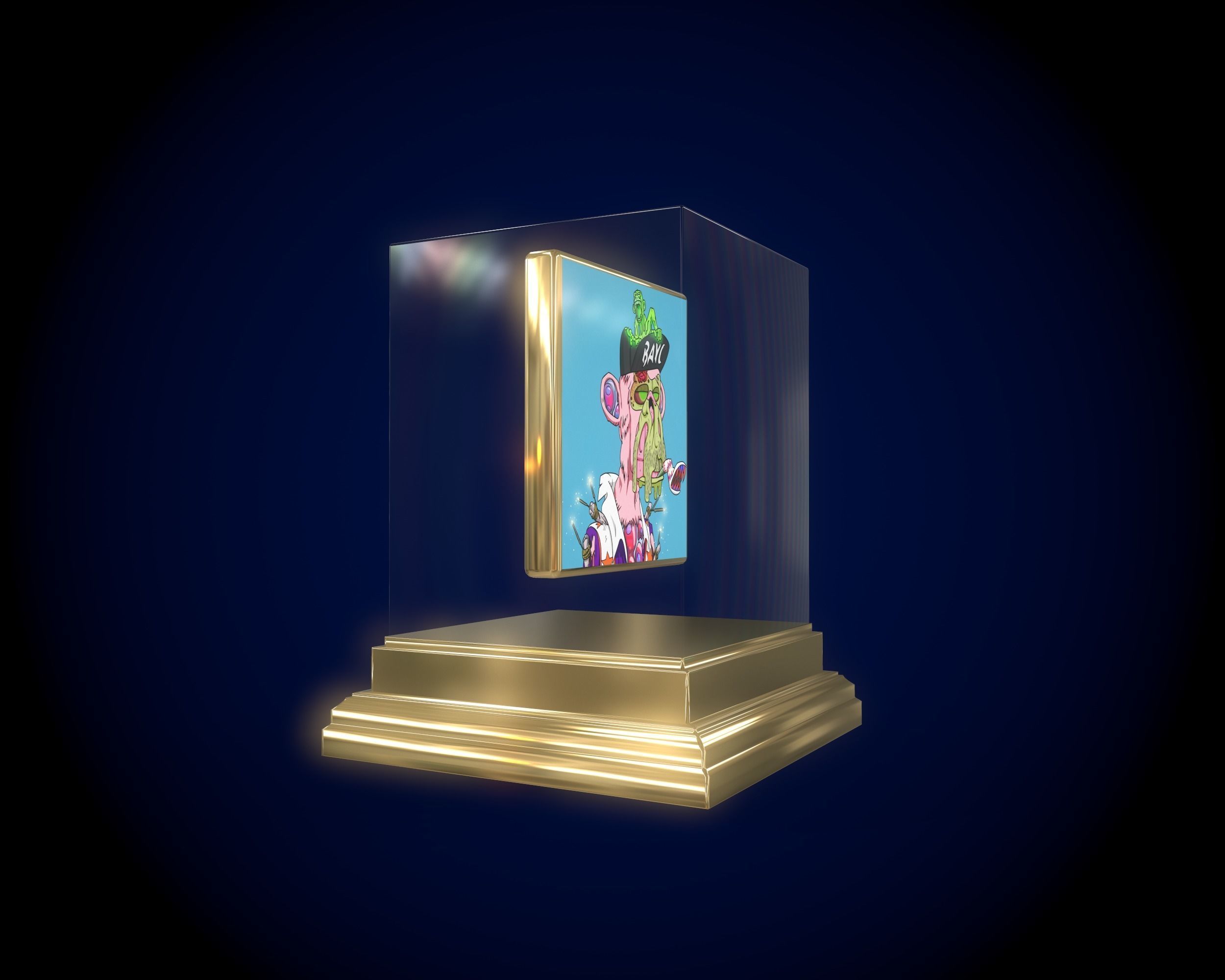 Mutant Ape 24 Gold Club Low-poly 3D model_3