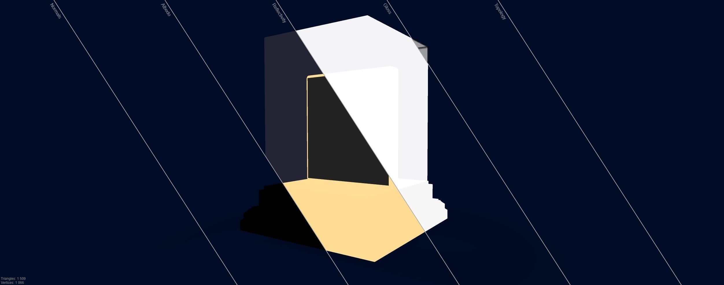 Mutant Ape 24 Gold Club Low-poly 3D model_12