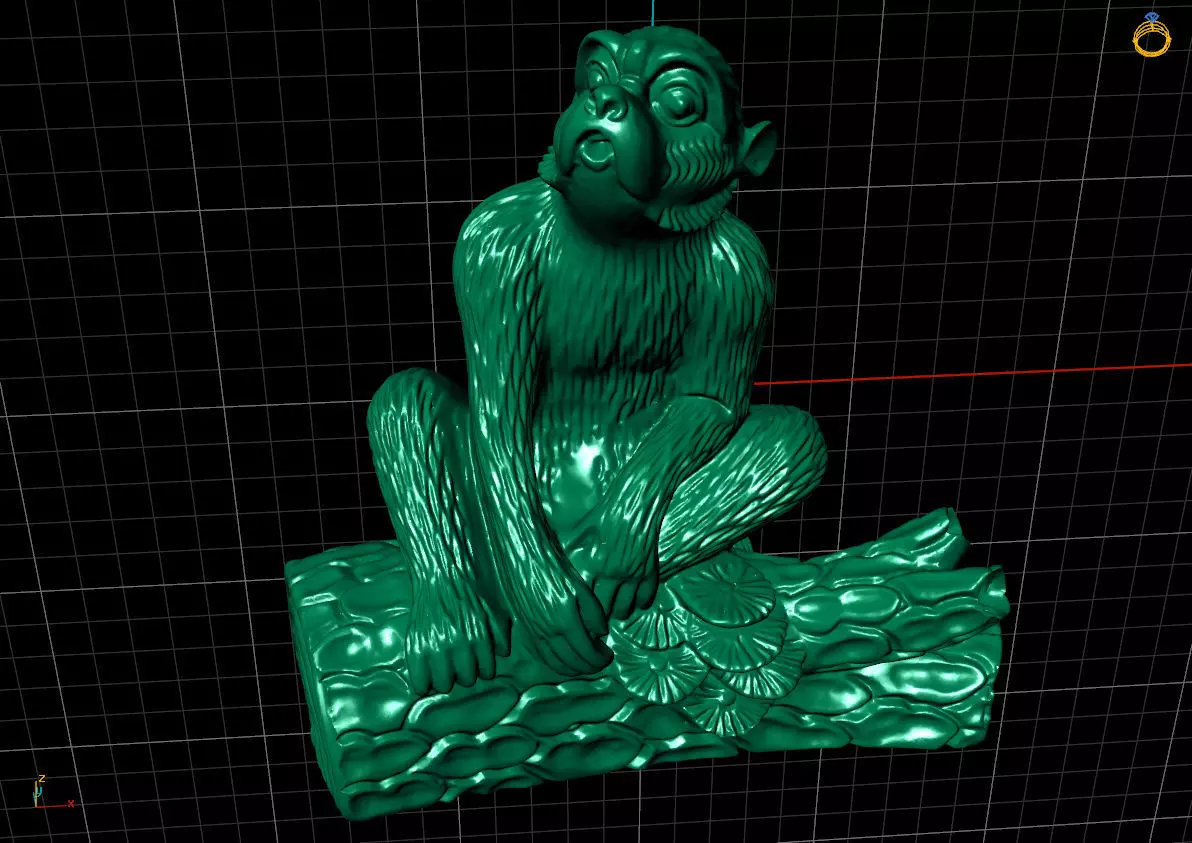 MODEL MONKEY on log 3D print model