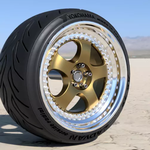 WORK MEISTER S1 3P RIMS WITH ADVAN FOR DIECAST AND SCALE MODELS 3D print model_0