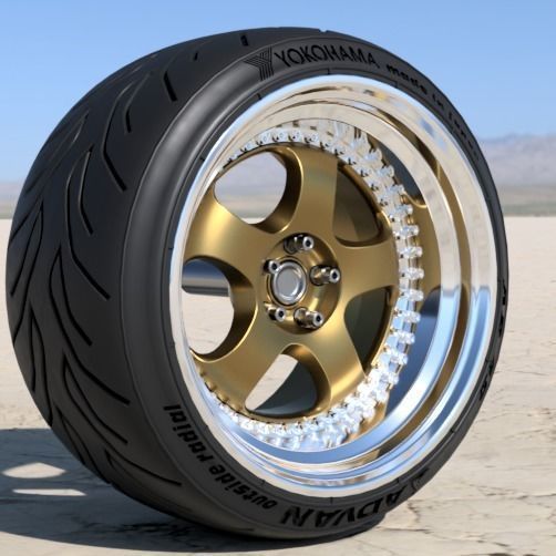 WORK MEISTER S1 3P RIMS WITH ADVAN FOR DIECAST AND SCALE MODELS 3D print model_2
