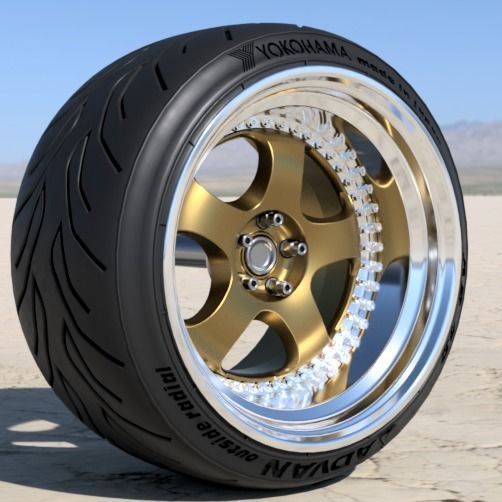 WORK MEISTER S1 3P RIMS WITH ADVAN FOR DIECAST AND SCALE MODELS 3D print model_1
