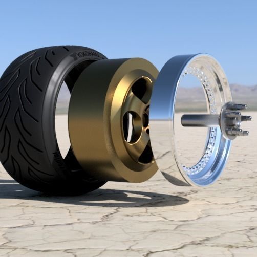 WORK MEISTER S1 3P RIMS WITH ADVAN FOR DIECAST AND SCALE MODELS 3D print model_7