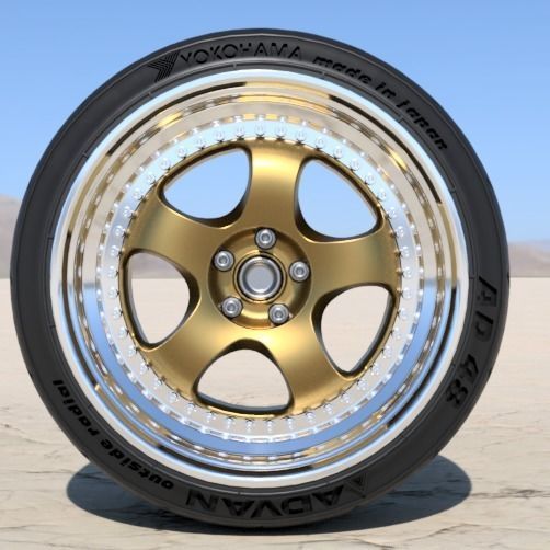 WORK MEISTER S1 3P RIMS WITH ADVAN FOR DIECAST AND SCALE MODELS 3D print model_5