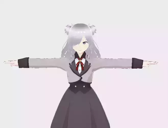 funchan anime girl in school uniform