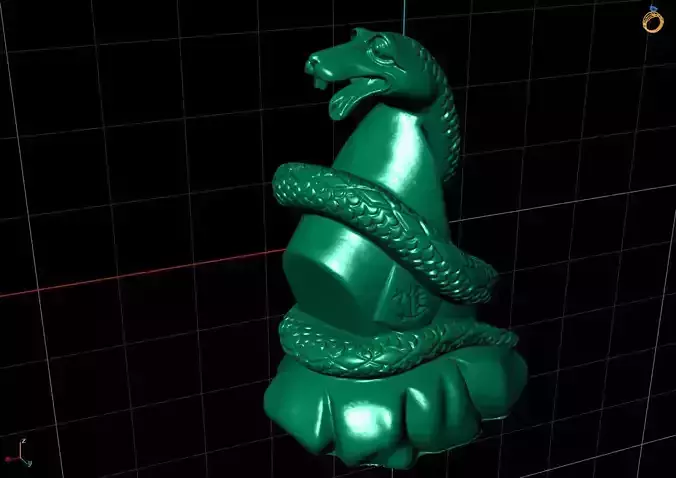 MODEL SNAKE chess piece 3D print model
