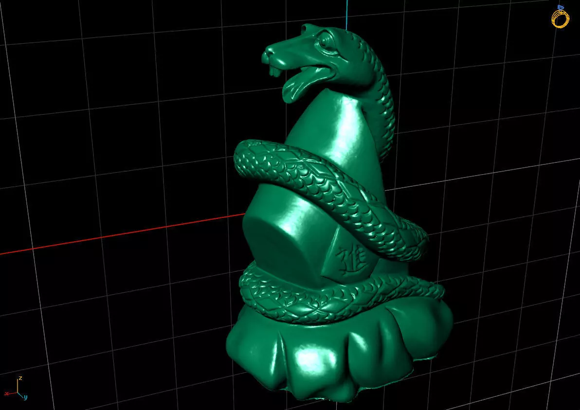 MODEL SNAKE chess piece 3D print model_0