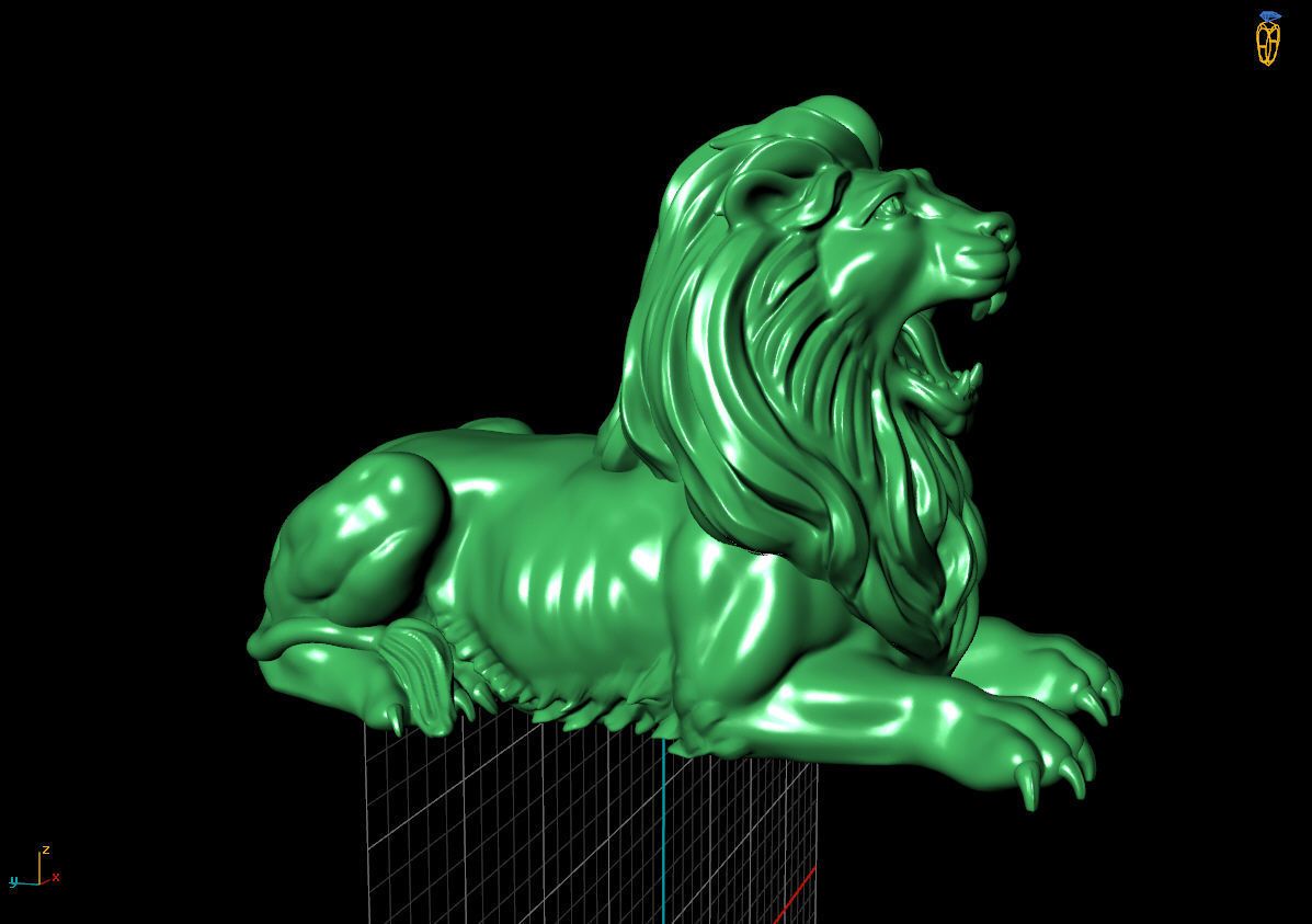 MODEL LION statue 3D print model_1