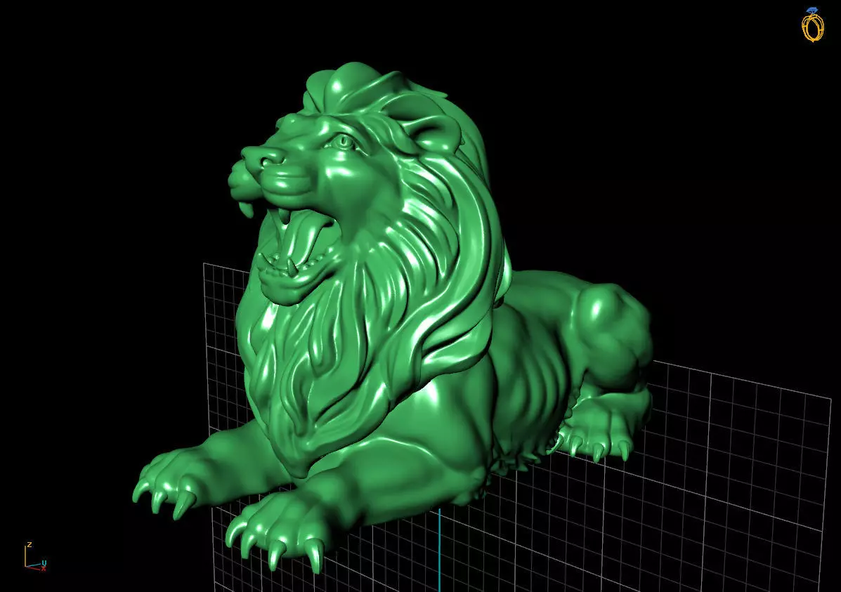 MODEL LION statue 3D print model_0