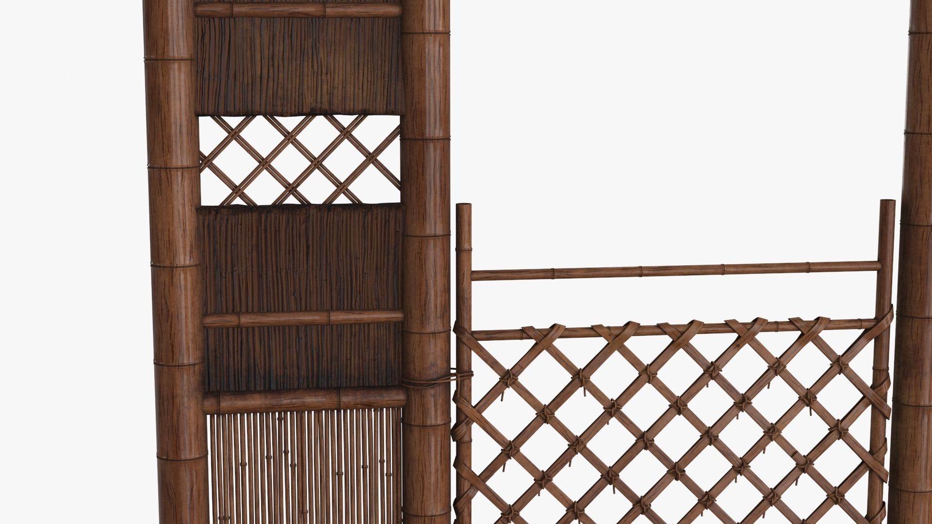 Azian Zen Garden Gate Low-poly 3D model_13