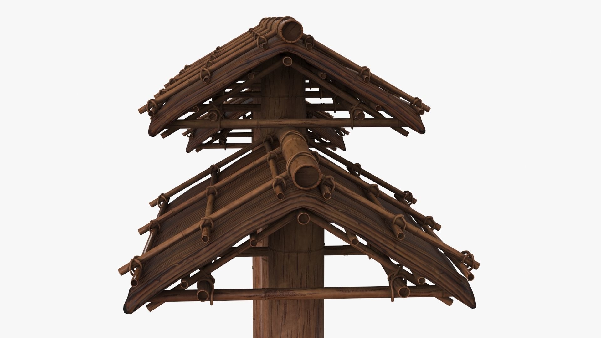 Azian Zen Garden Gate Low-poly 3D model_16