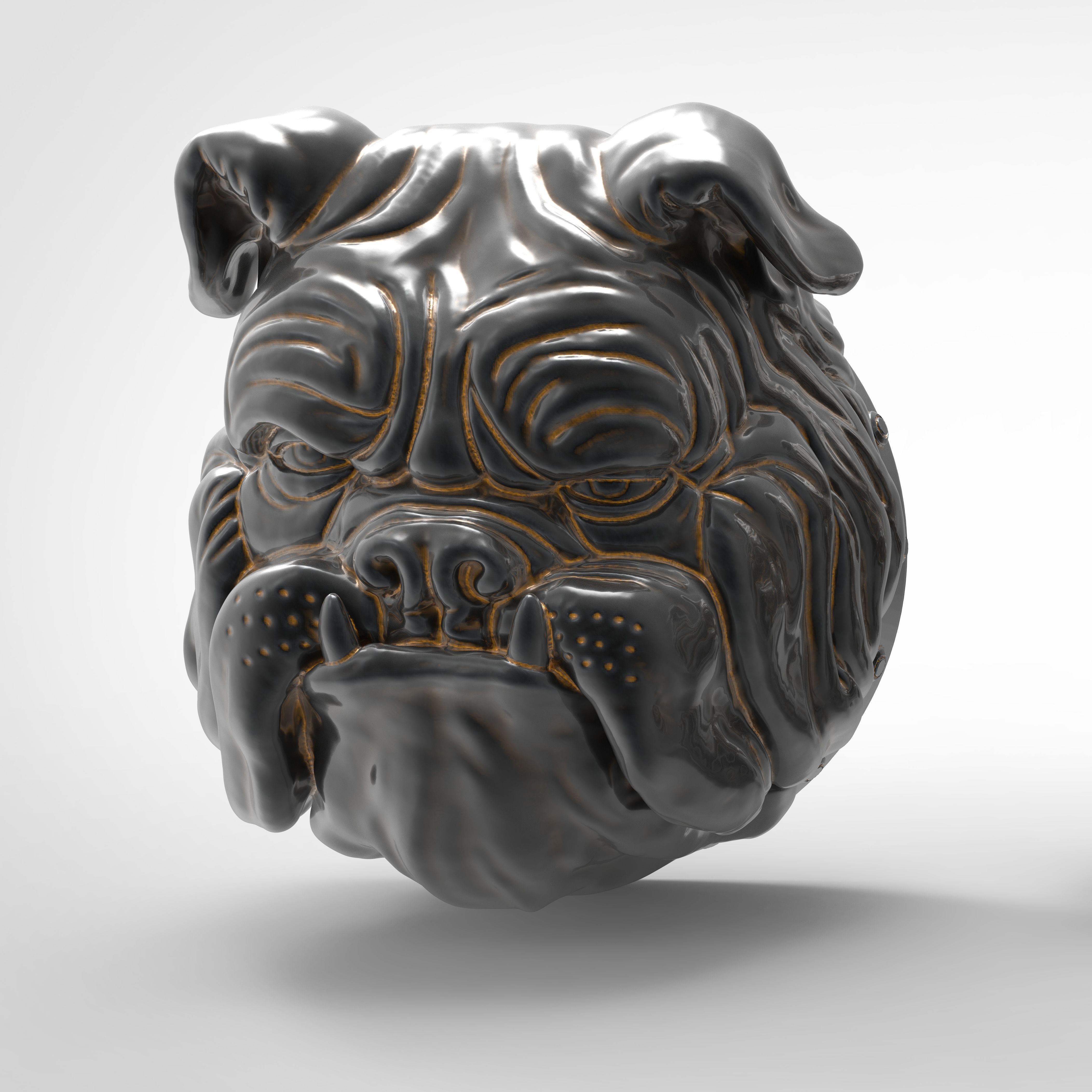 BUST BULL DOG 3D print model_1