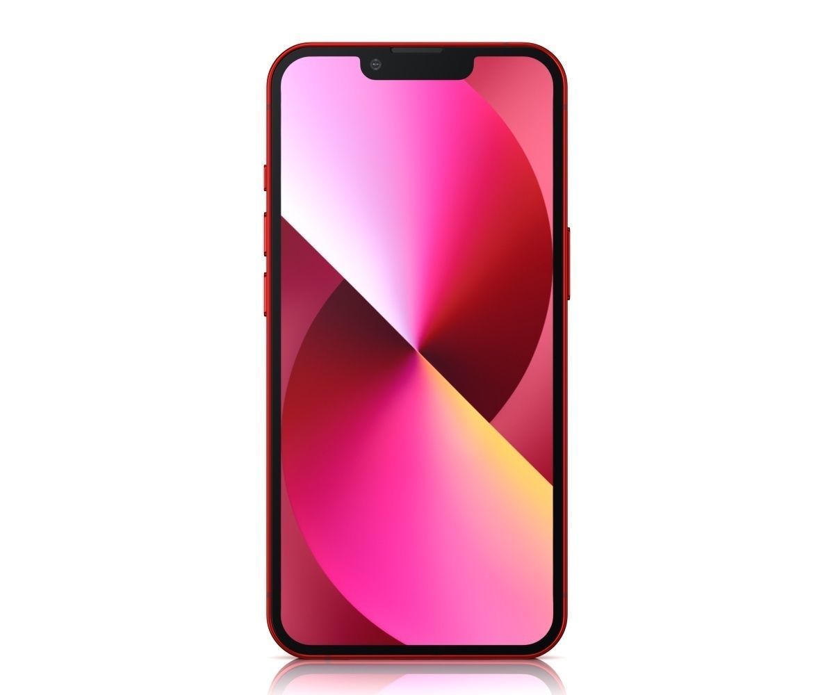 Apple iPhone 13 mini RED 3D model_1