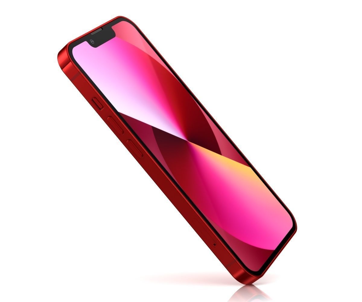 Apple iPhone 13 mini RED 3D model_5