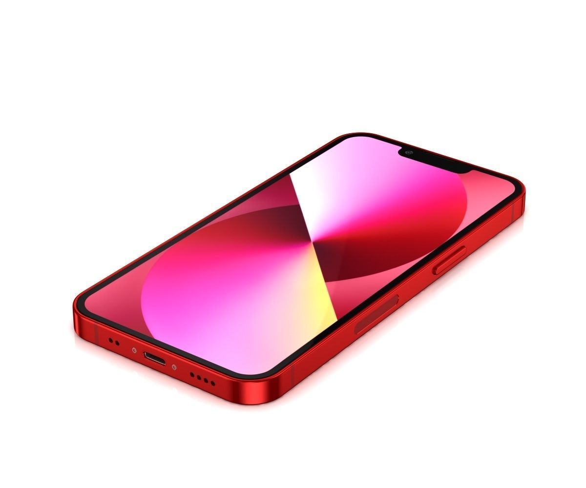 Apple iPhone 13 mini RED 3D model_8