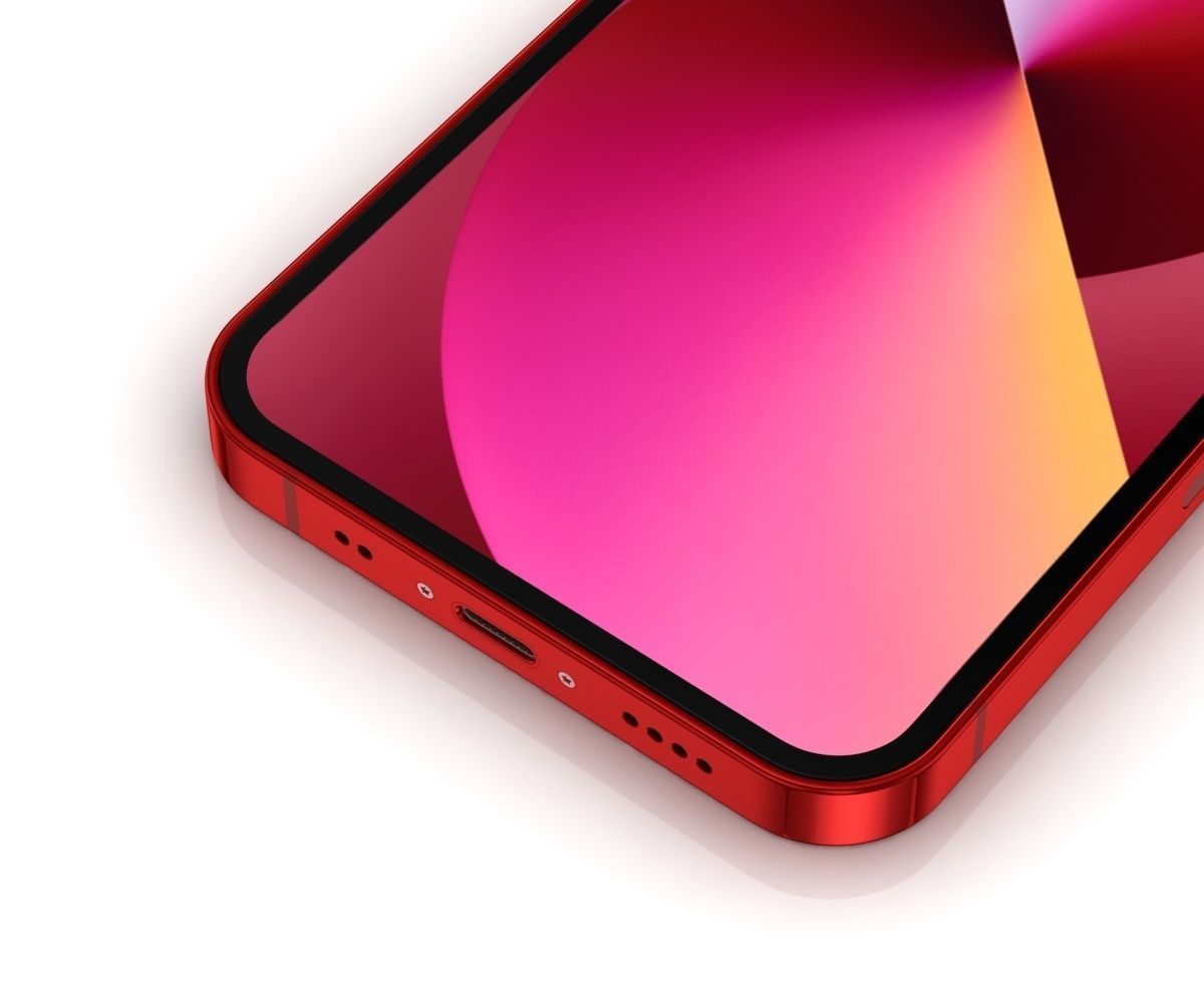 Apple iPhone 13 mini RED 3D model_9