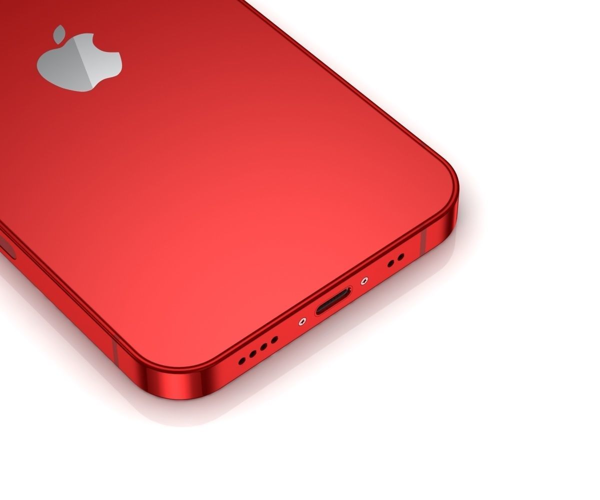 Apple iPhone 13 mini RED 3D model_12