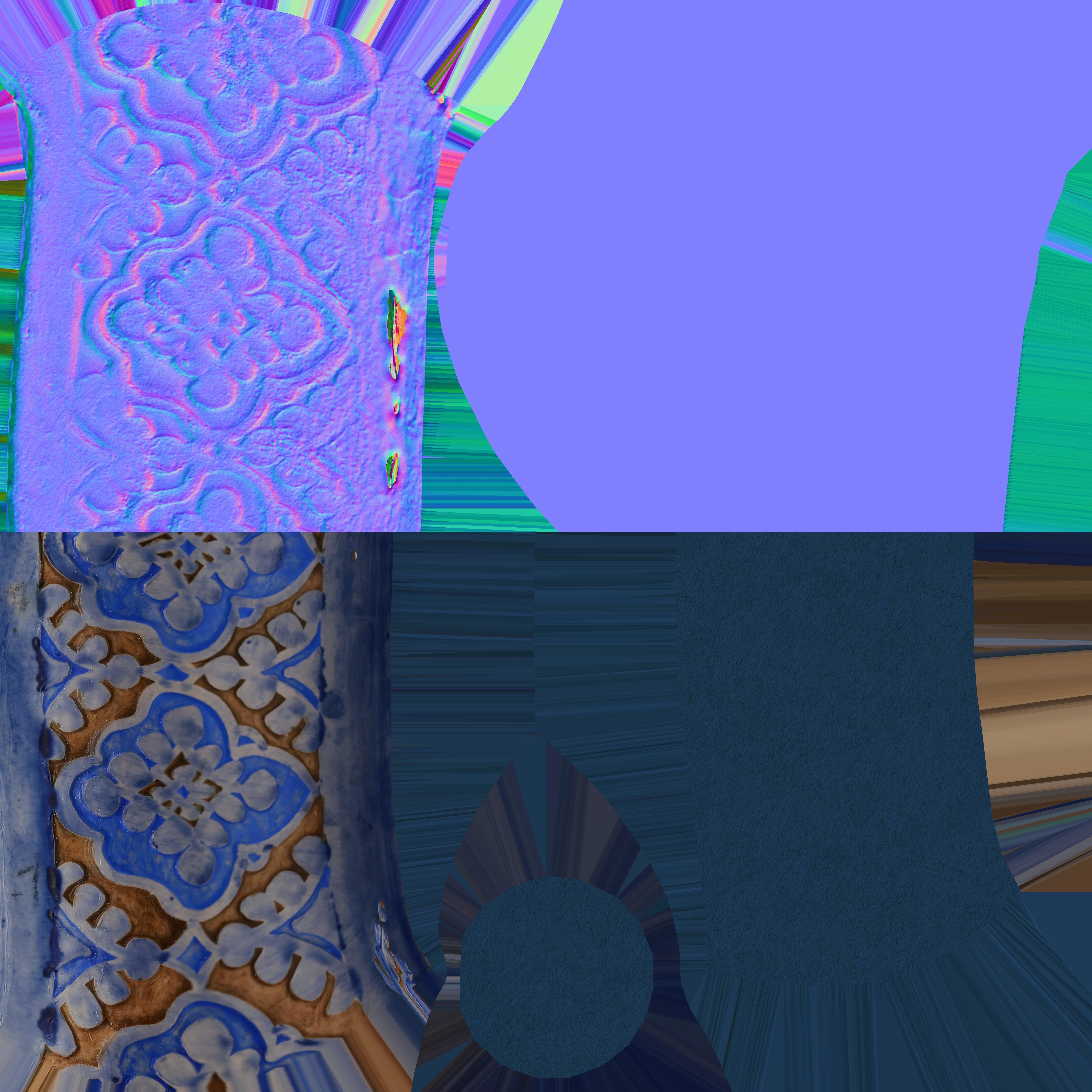 persian pottery vase n07 Low-poly 3D model_10