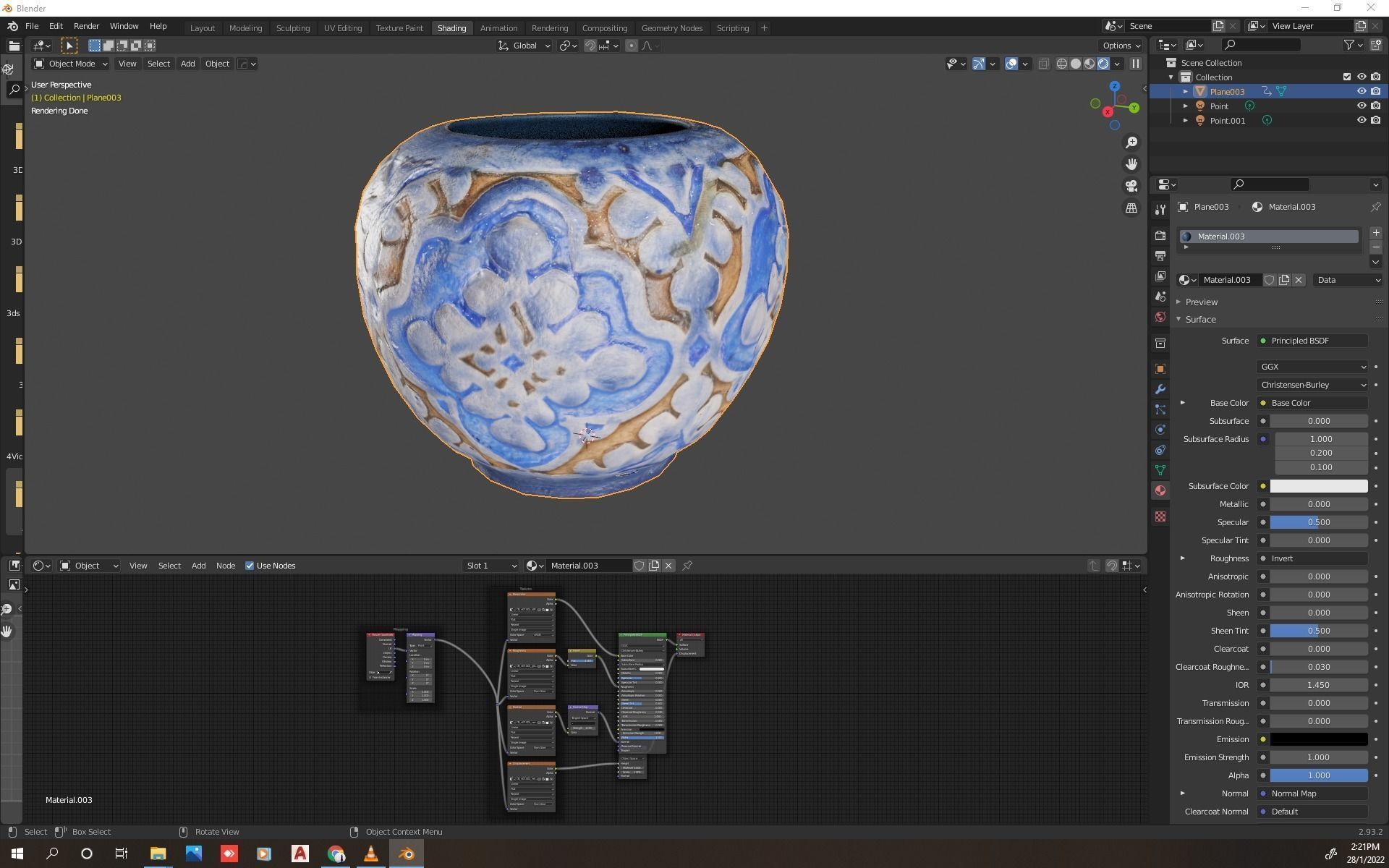 persian pottery vase n07 Low-poly 3D model_11