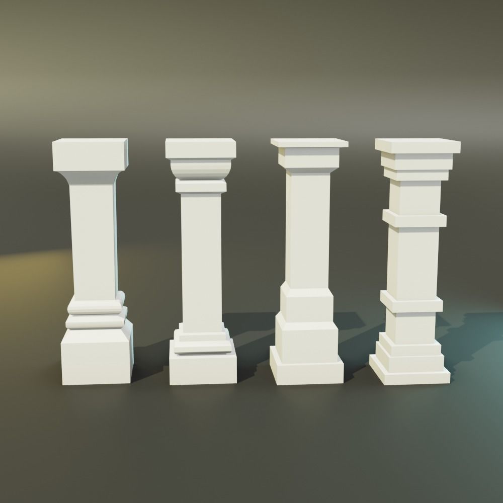 8 Pillar jigs Pack - 25mm 3D print model_1