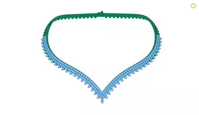 necklace with diamonds 3D print model