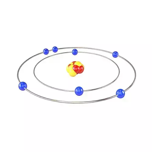 Nitrogen Chemical Element v1 001 Low-poly 3D model