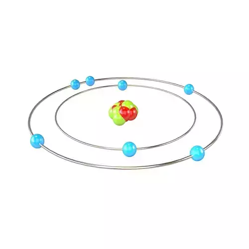 Nitrogen Chemical Element v1 002 Low-poly 3D model