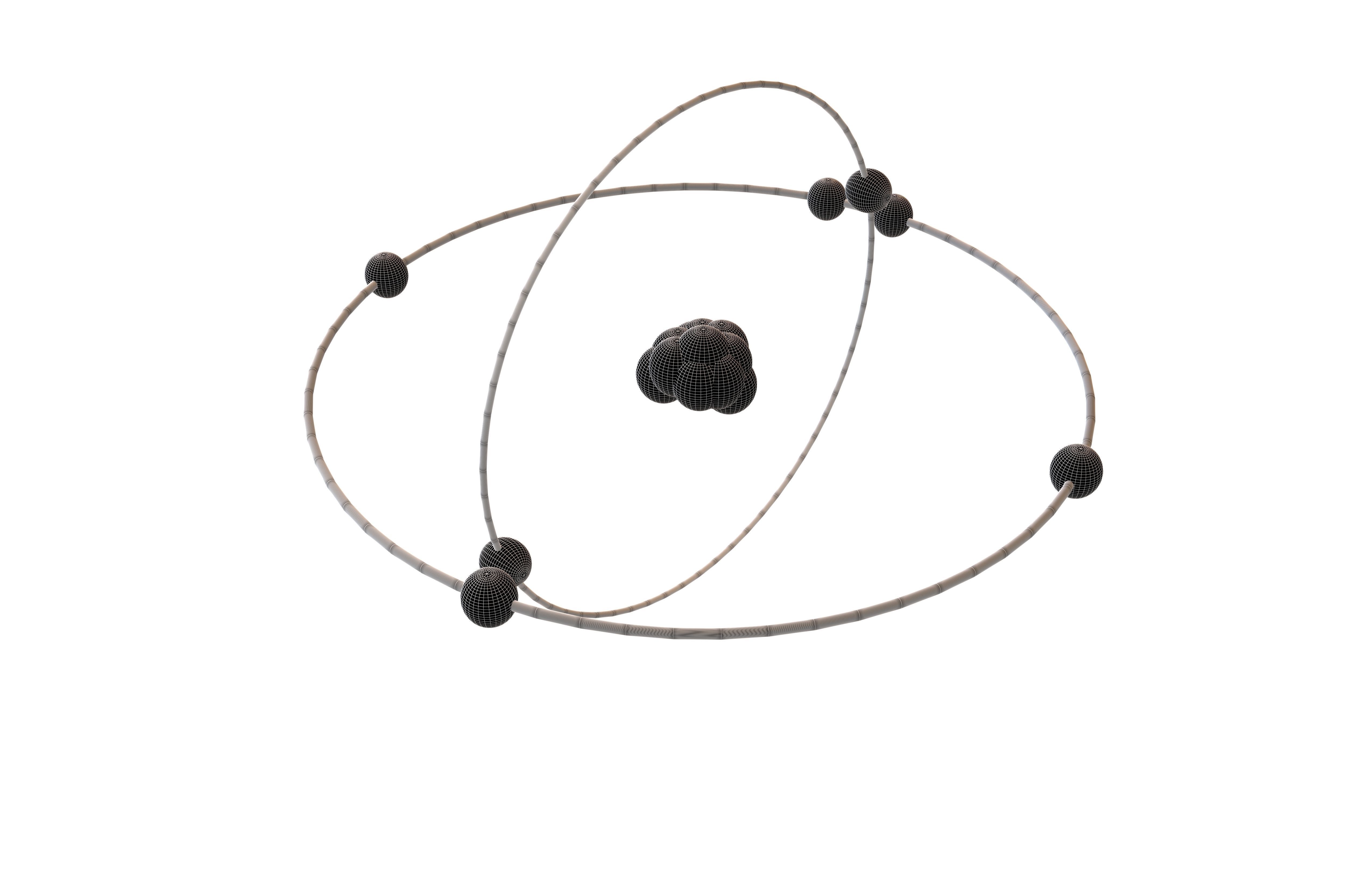 Nitrogen Chemical Element v2 001 Low-poly 3D model_7