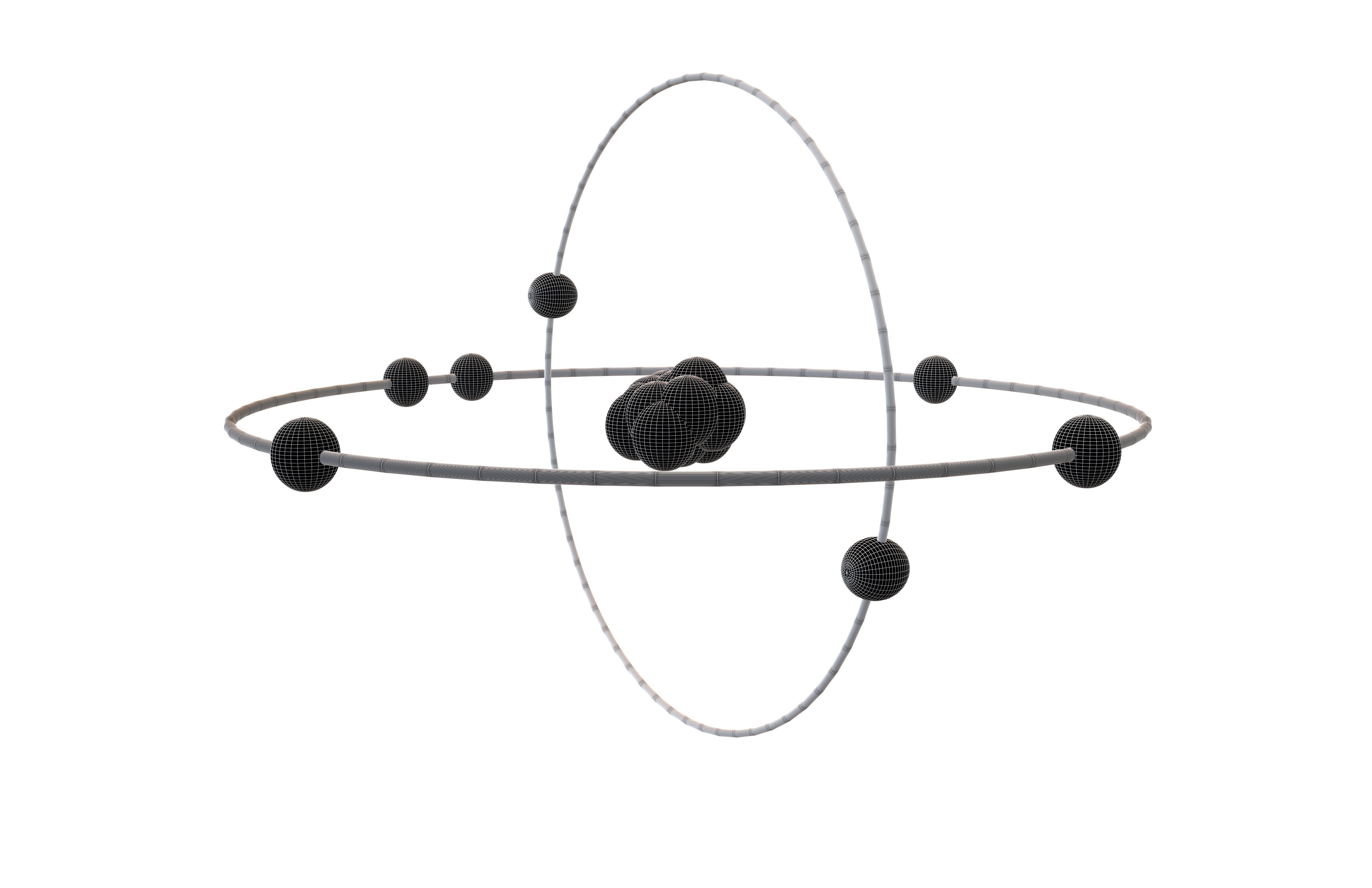 Nitrogen Chemical Element v2 001 Low-poly 3D model_4