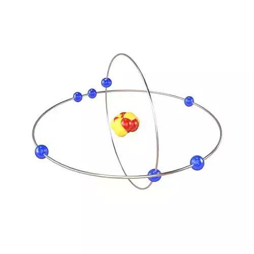 Nitrogen Chemical Element v2 001 Low-poly 3D model