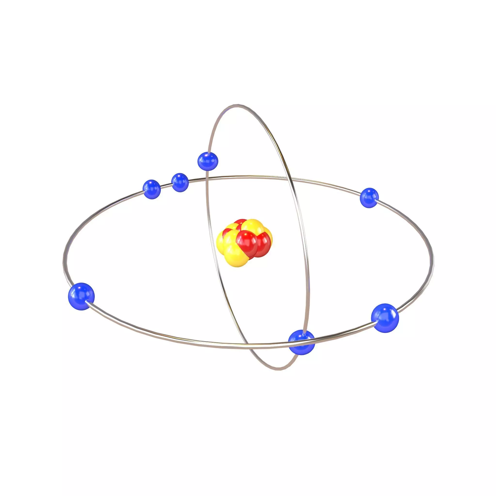 Nitrogen Chemical Element v2 001 Low-poly 3D model_0