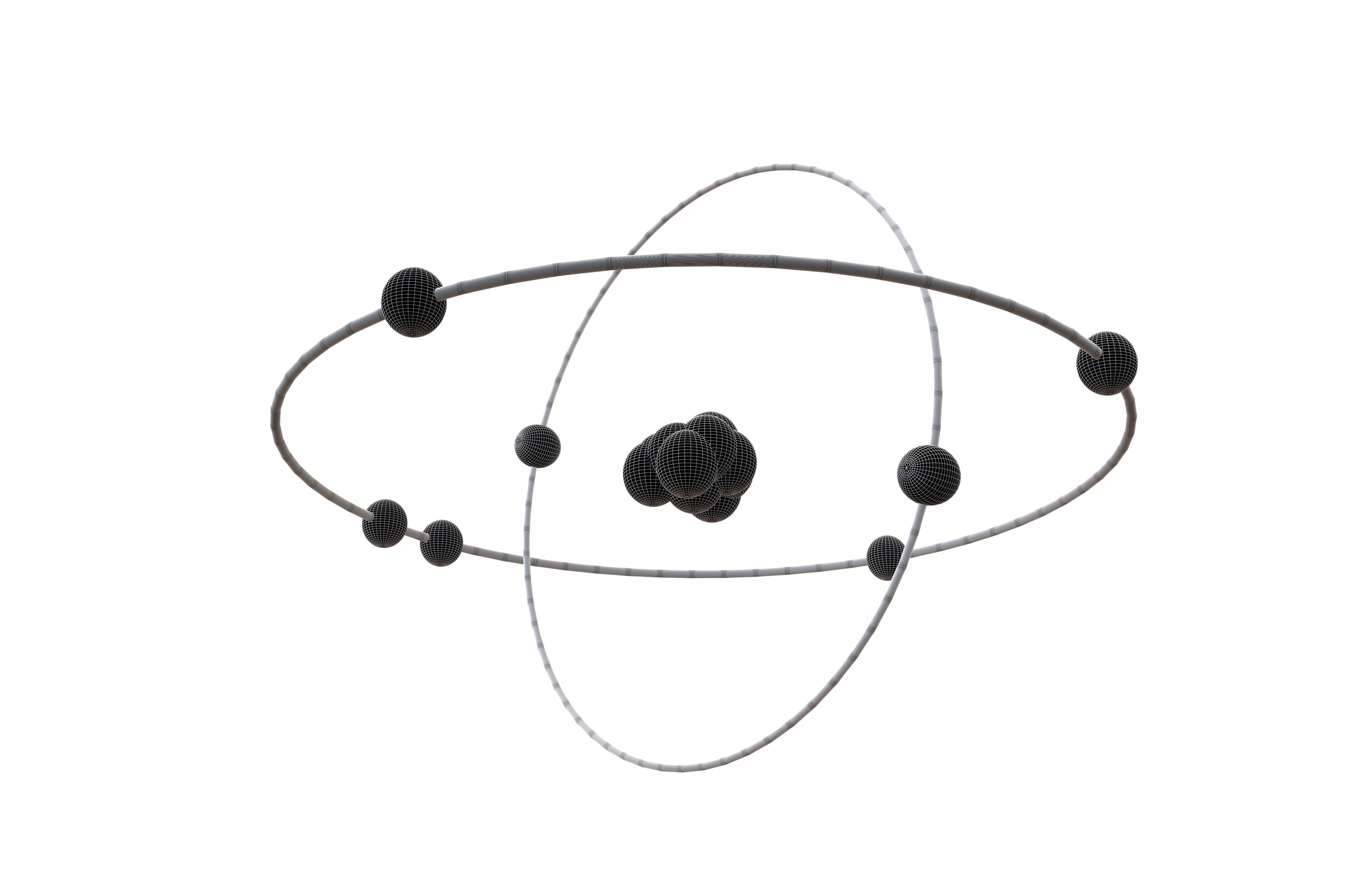 Nitrogen Chemical Element v2 002 Low-poly 3D model_5