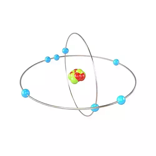 Nitrogen Chemical Element v2 002 Low-poly 3D model