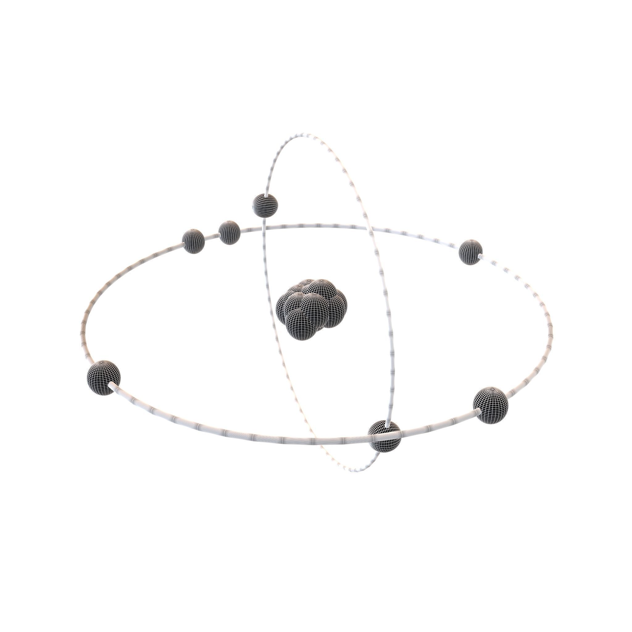 Nitrogen Chemical Element v2 002 Low-poly 3D model_6