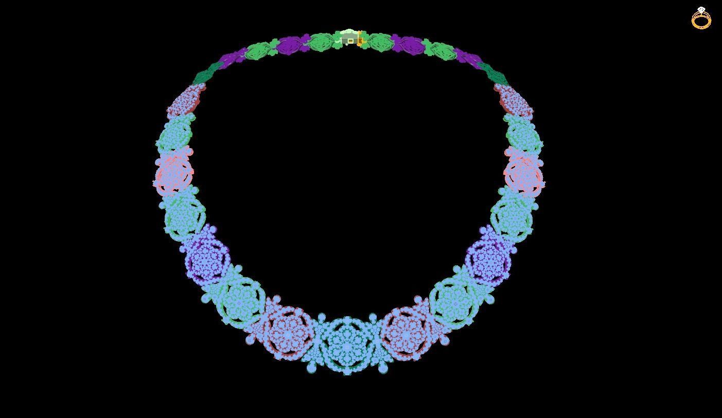 necklace colorful 3D print model_1