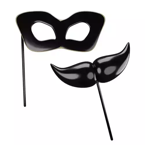 Mask for Costume Party Low-poly 3D model