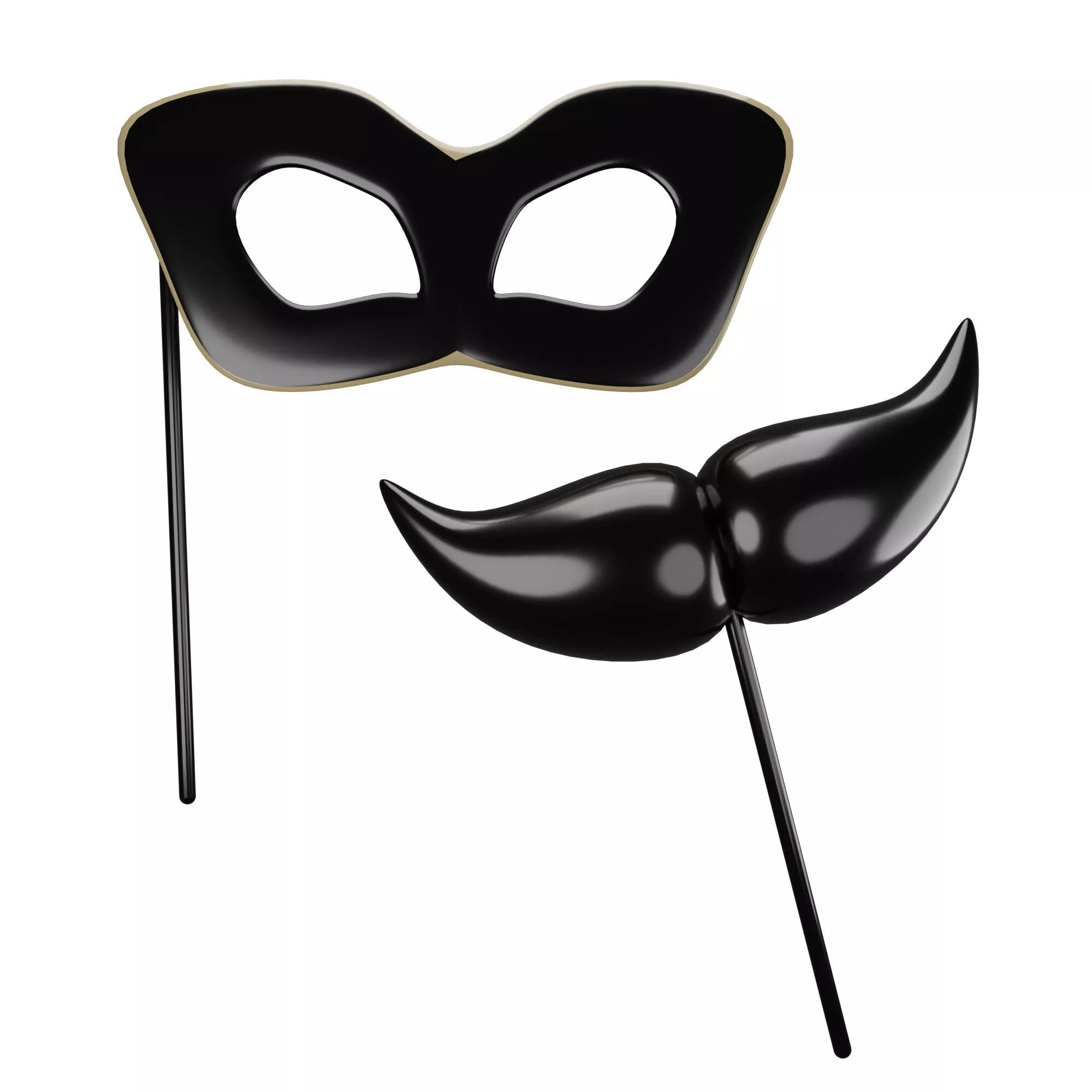 Mask for Costume Party Low-poly 3D model