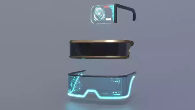 SciFi Glasses Bundle 3D Model Collection