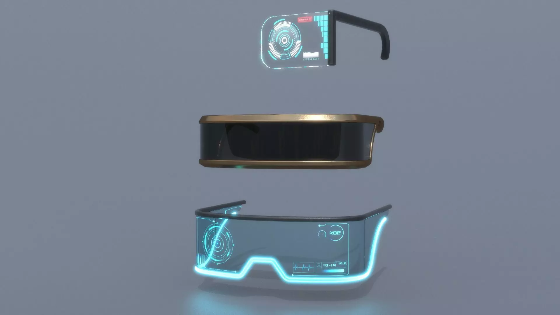 SciFi Glasses Bundle 3D Model Collection_0