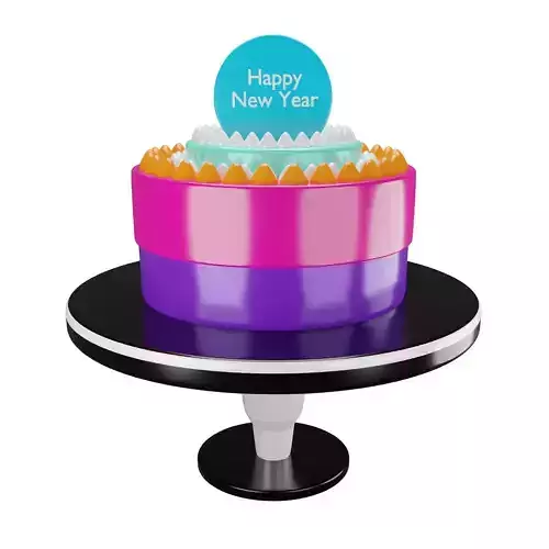 New Year Cake Icon 
