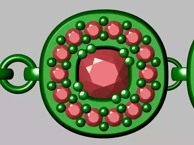 cushion cut bracelet stl verified