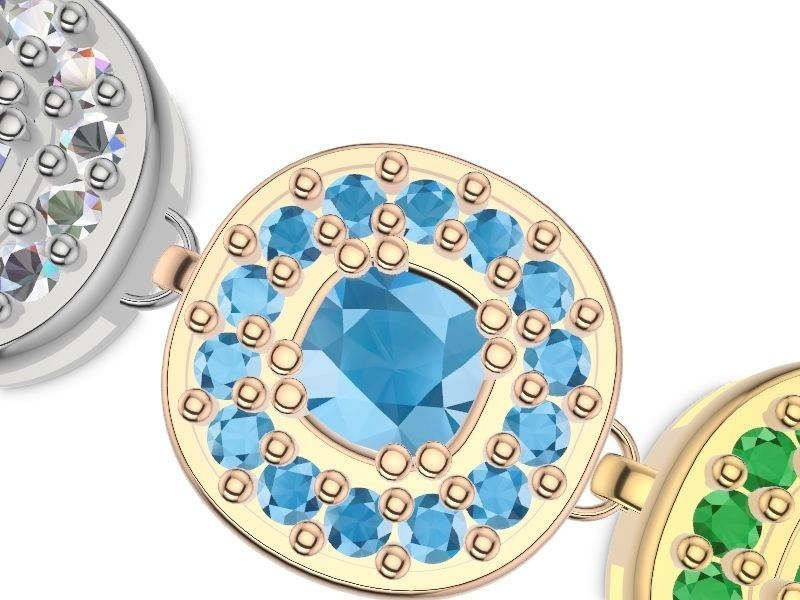 cushion cut bracelet stl verified 3D print model_2