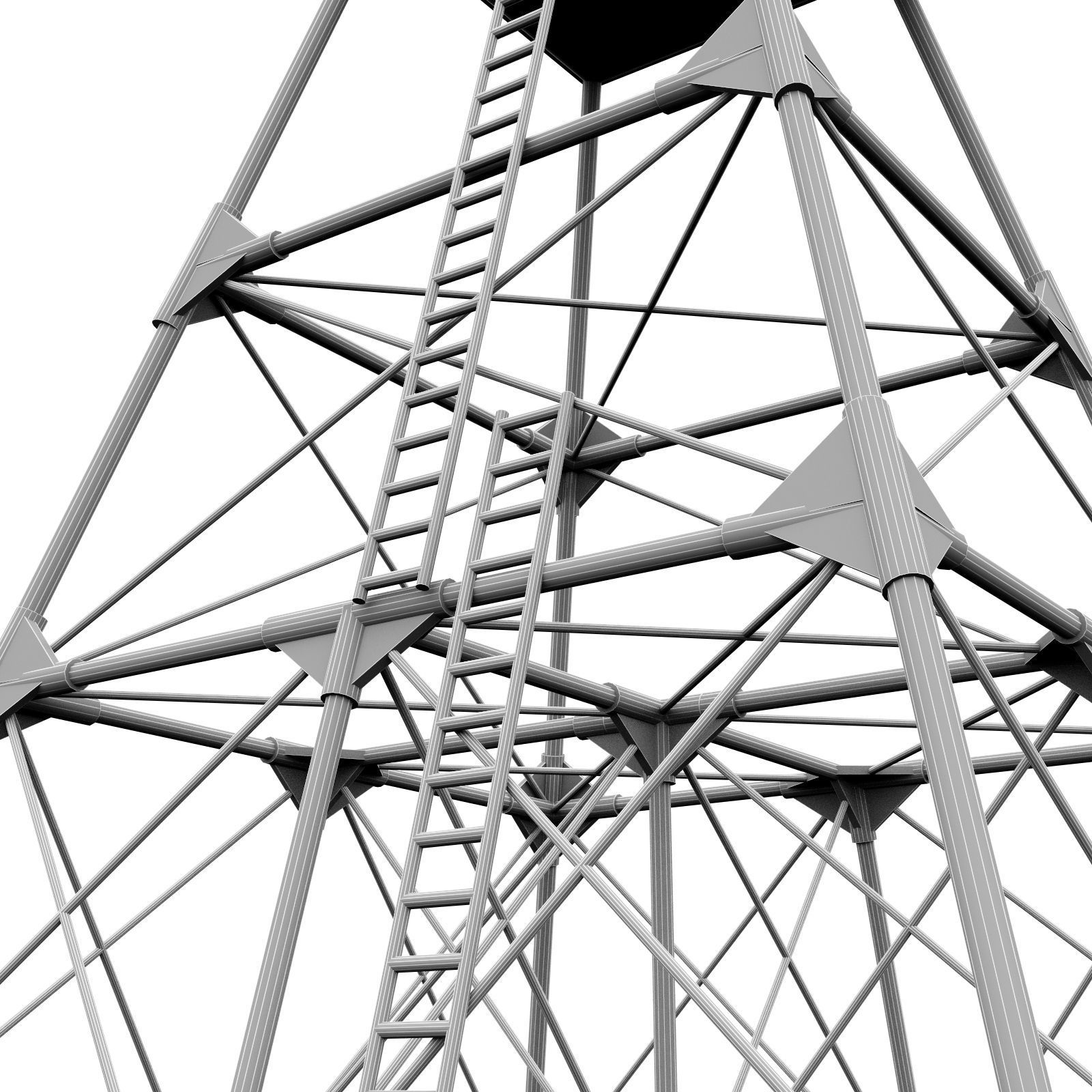 Molasses Reef Lighthouse 3D model_8