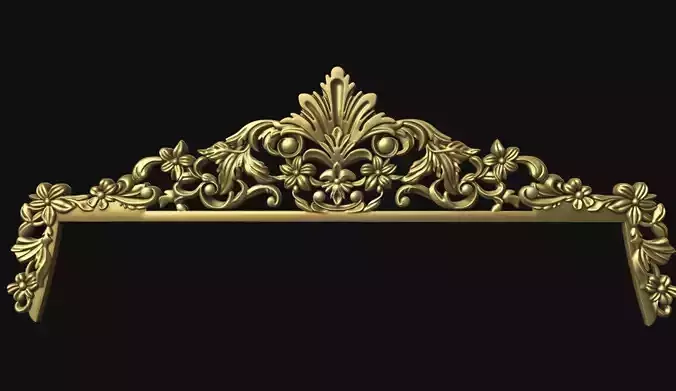 Luxury Bed Headboard for CNC Carving 3D print model