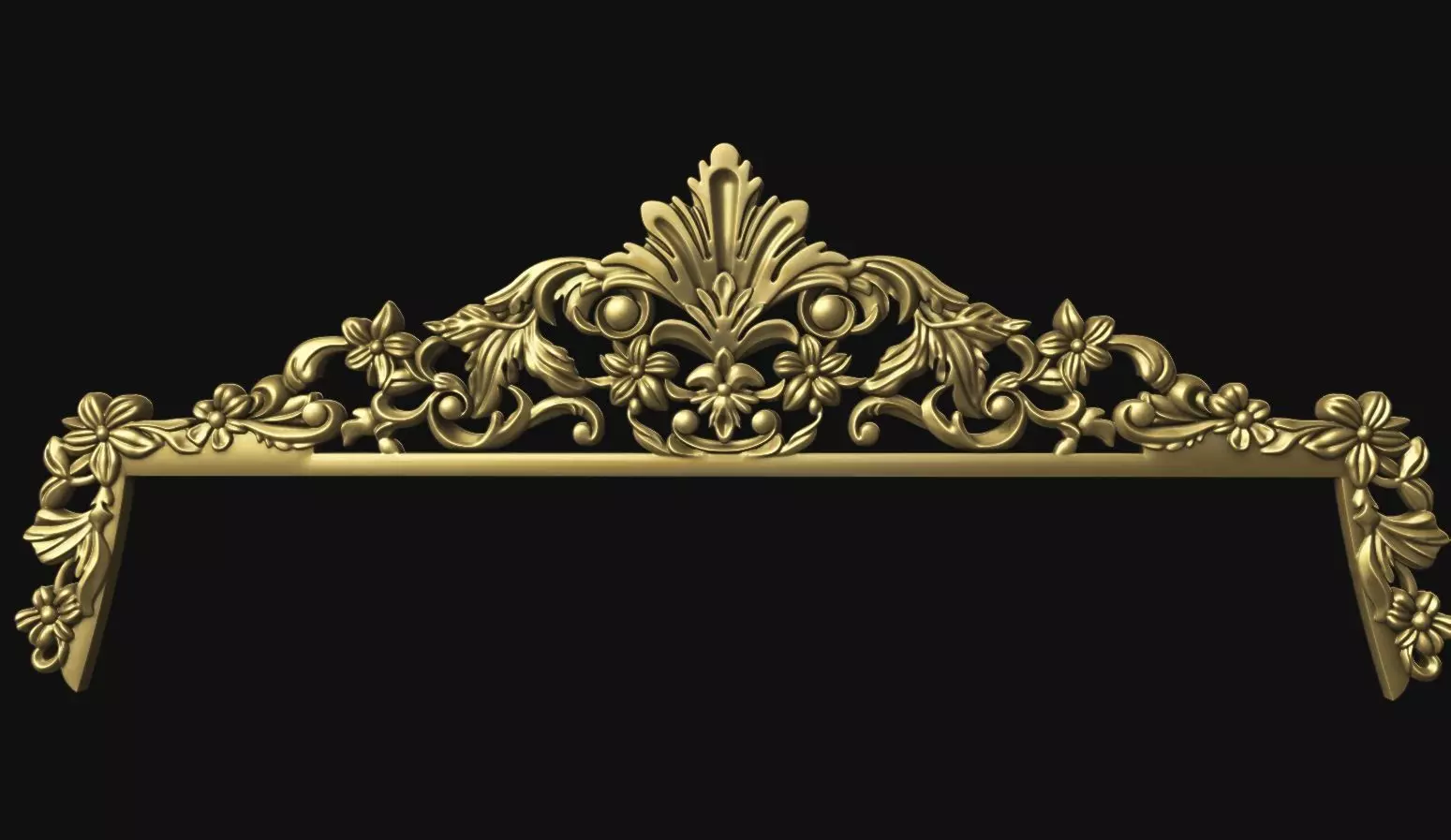 Luxury Bed Headboard for CNC Carving 3D print model_0