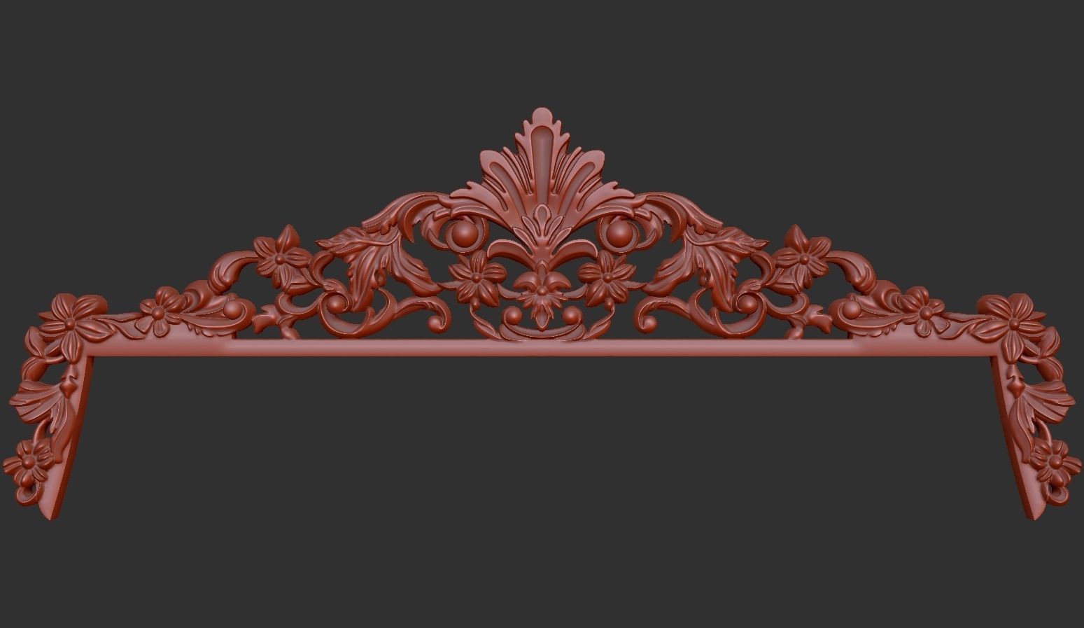 Luxury Bed Headboard for CNC Carving 3D print model_1