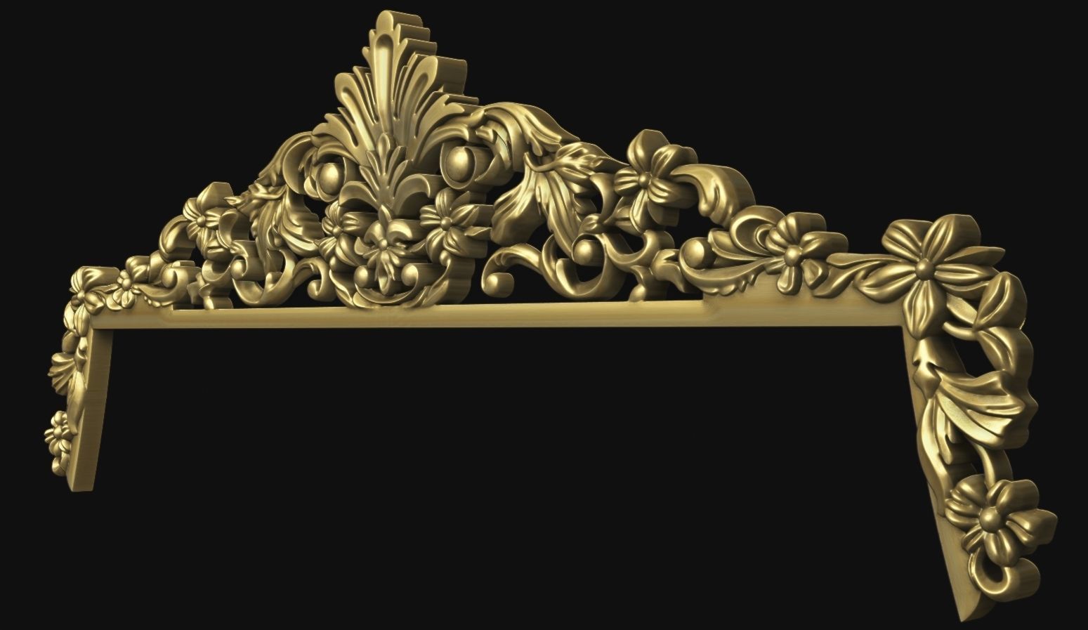 Luxury Bed Headboard for CNC Carving 3D print model_2